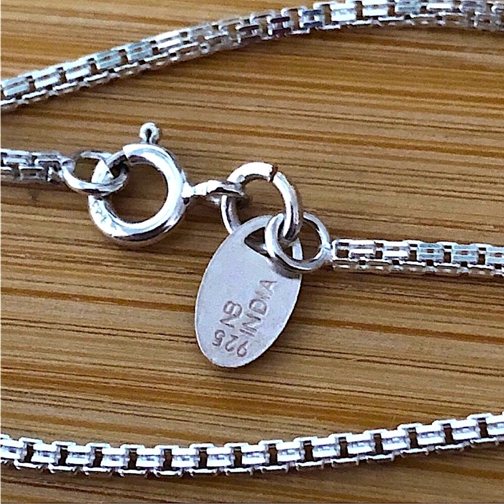 $39 Nicky Butler Estate 24" Box Chain Sterling Marked NB 925 INDIA - Picture 2 of 6